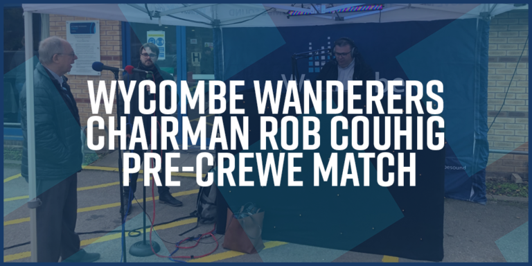 Wycombe Wanderers Chairman Rob Couhig pre-Crewe match