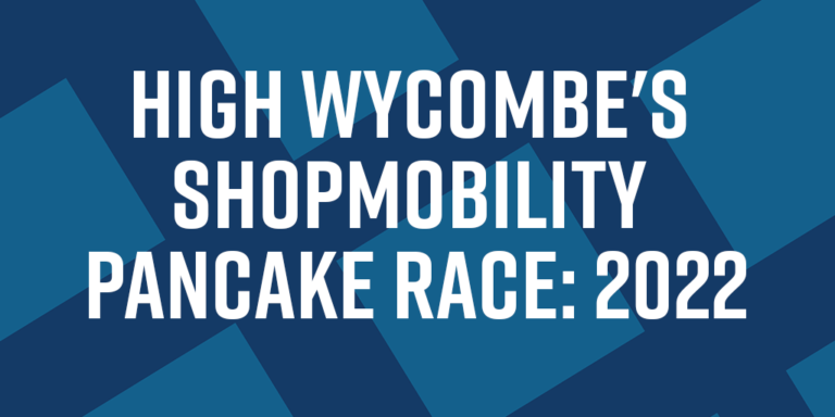Read more about the article High Wycombe’s Shopmobility Pancake Race: 2022